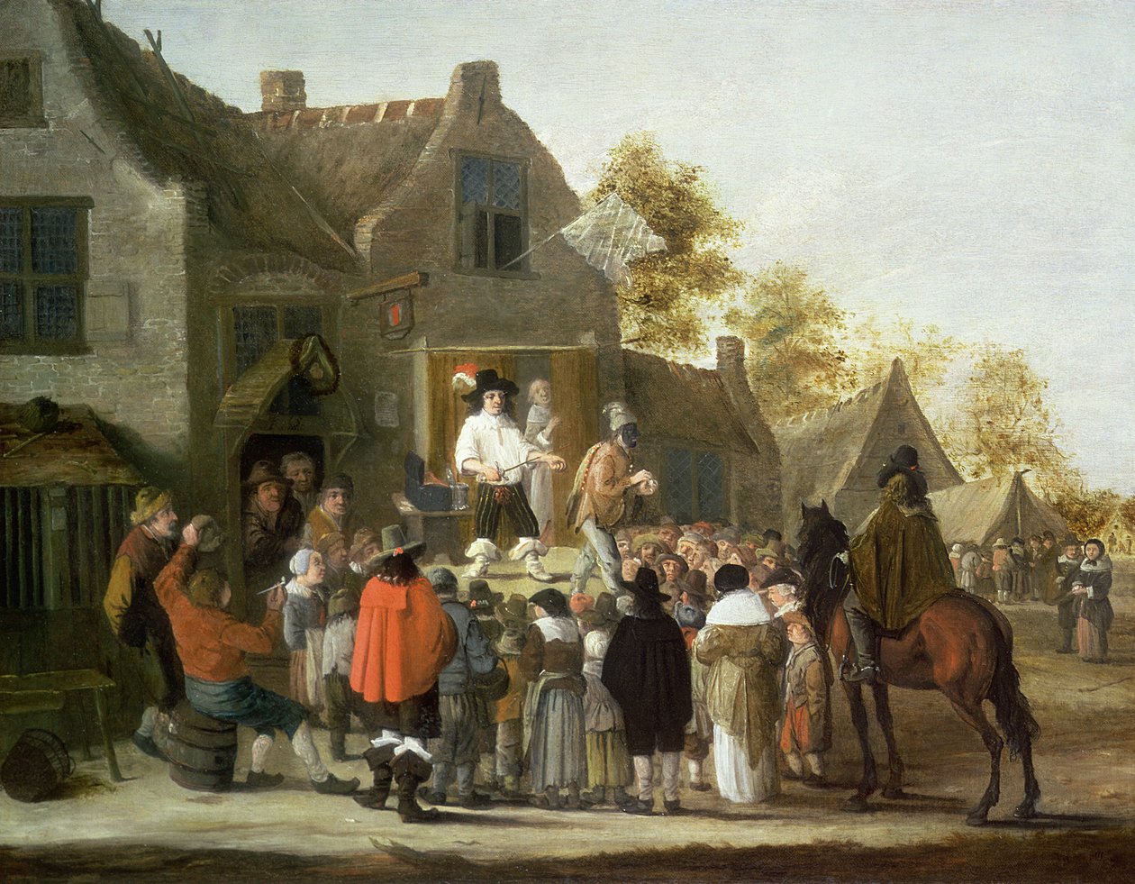 Actors at a Village Fair by Cornelis Beelt