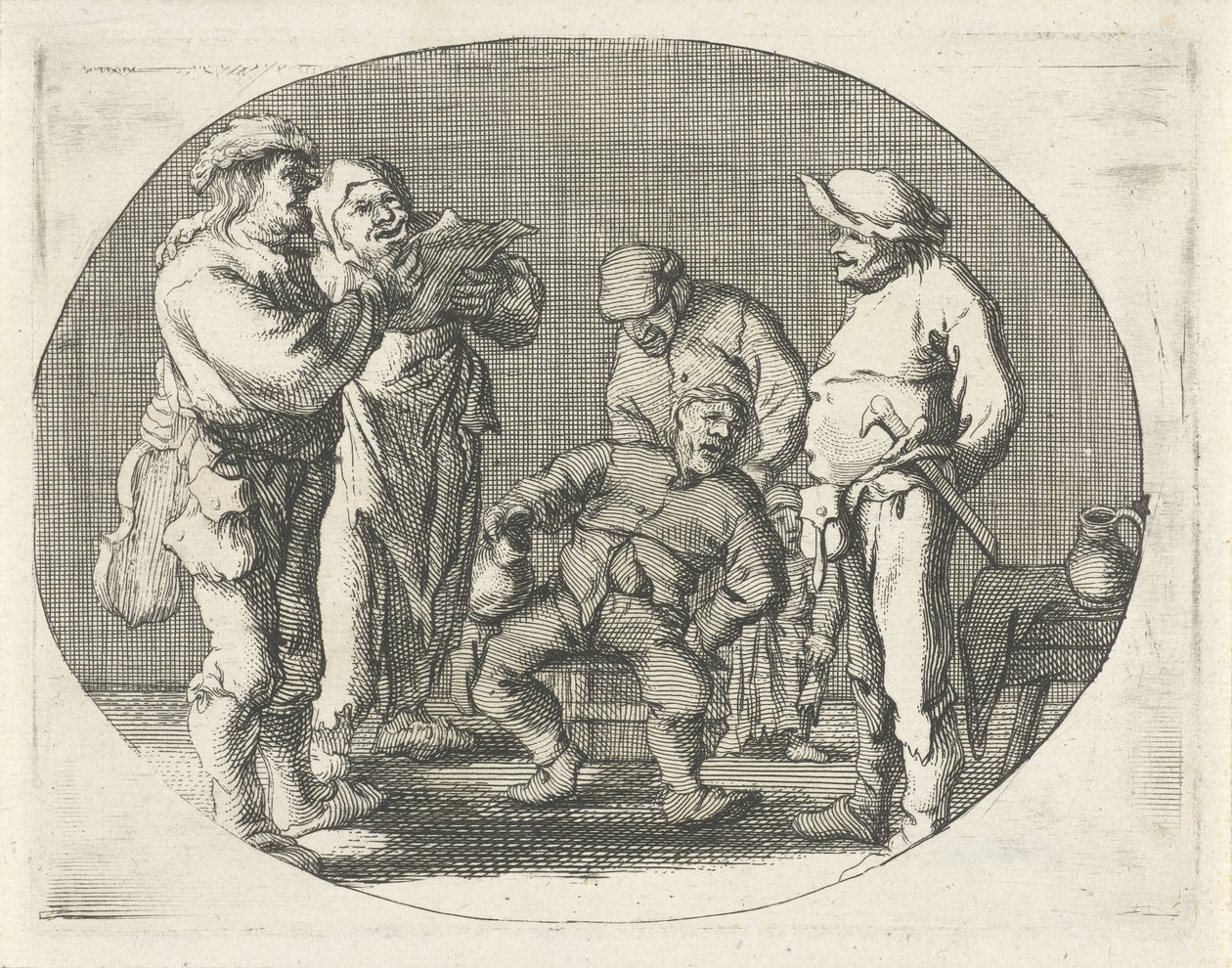 Singing Peasants by Cornelis A. Hellemans