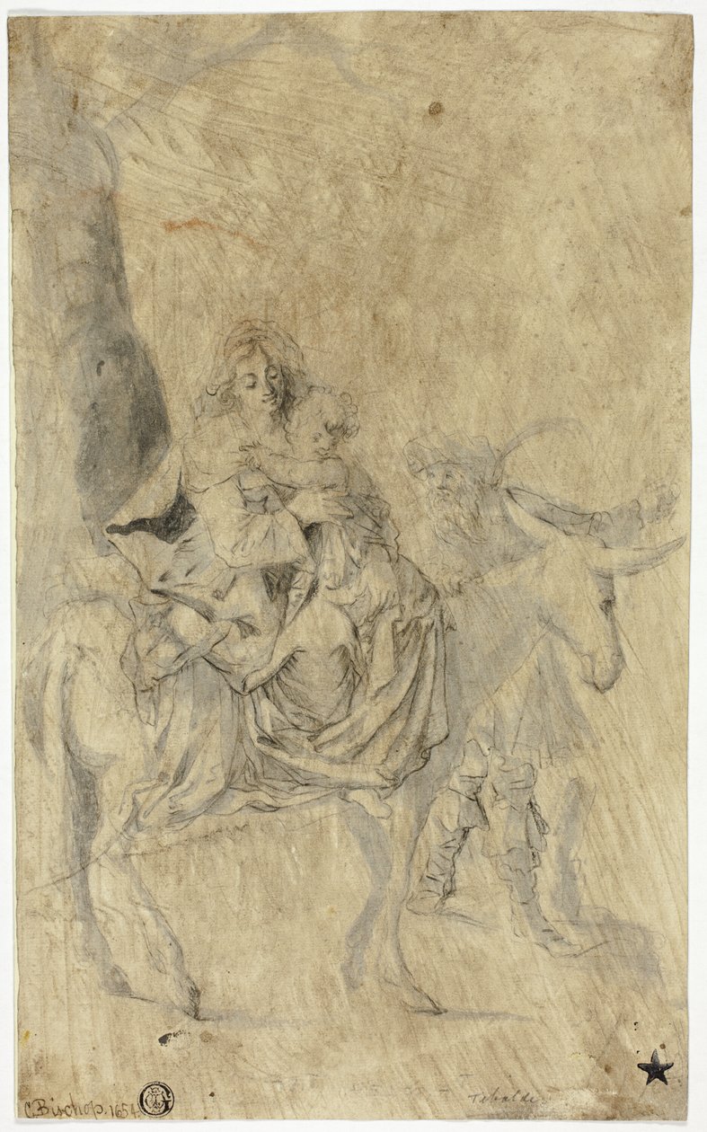 Flight into Egypt by Cornelis Bisschop