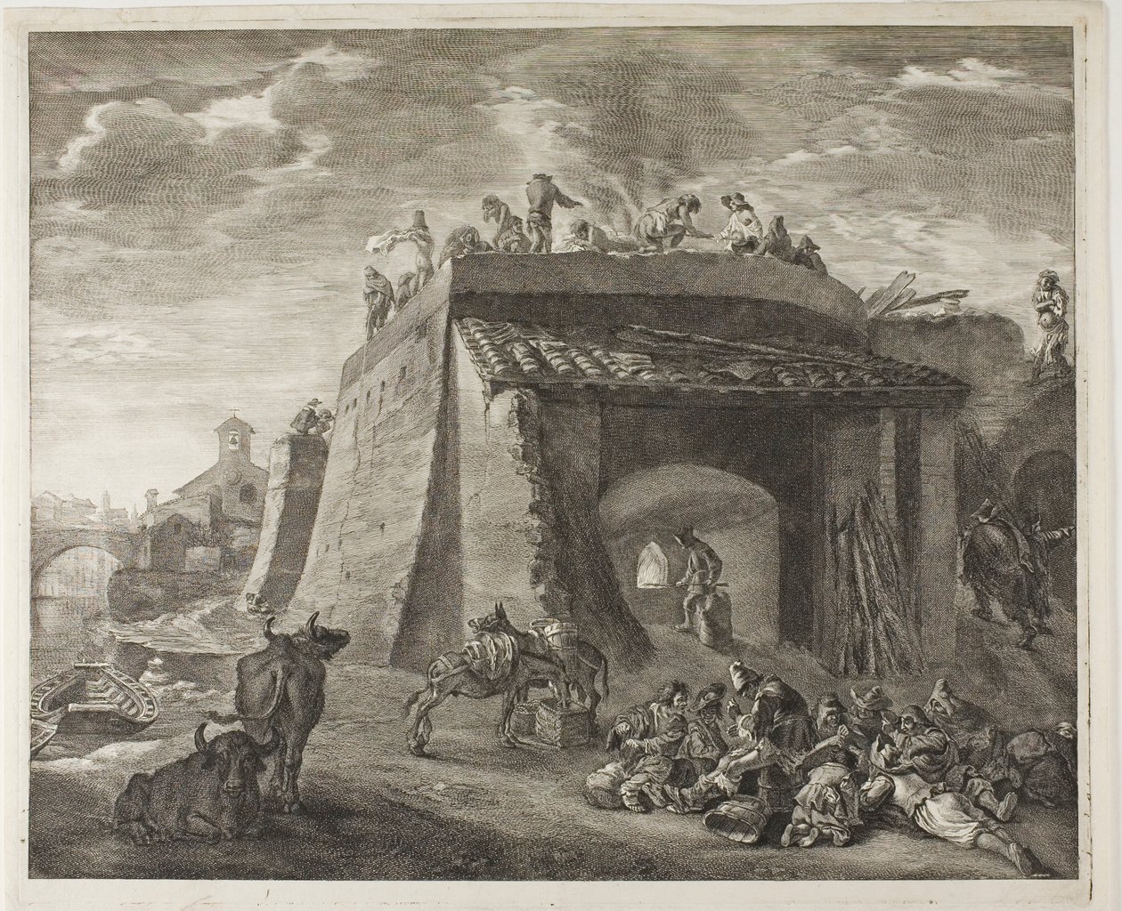 Lime-Kiln, from Cabinet Reynst by Cornelis Visscher