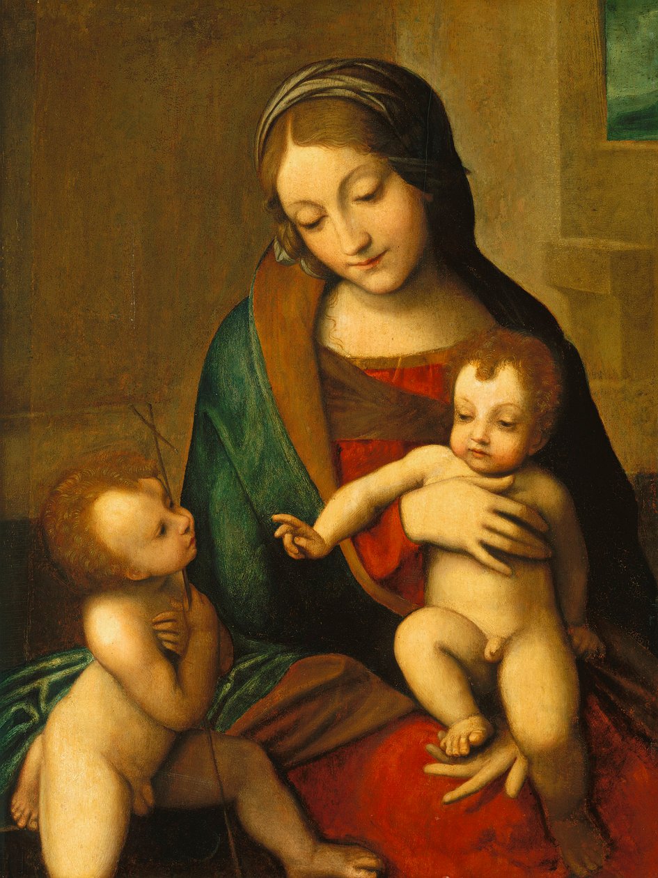 Madonna and Child with the Infant Saint John by Antonio da Correggio