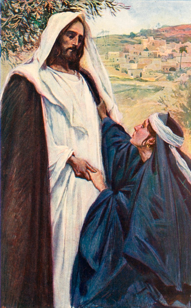 Meeting of Jesus and Martha by Corwin Knapp Linson