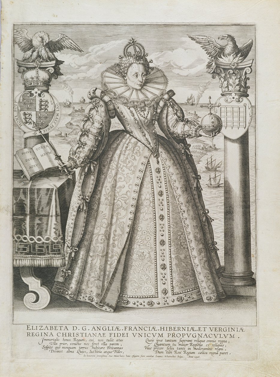 Portrait of Queen Elizabeth (1533-1603) by Crispin  Passe