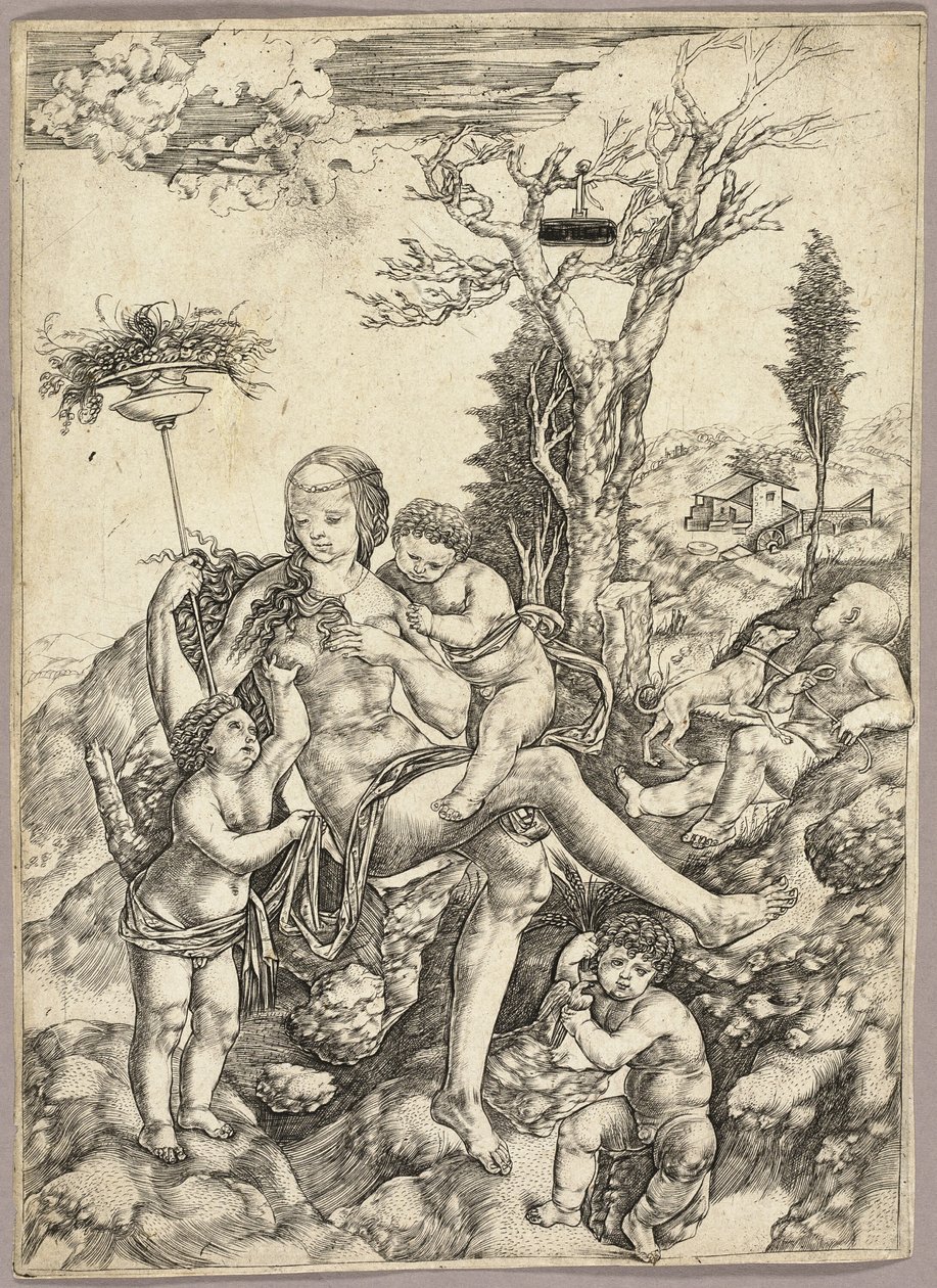 An Allegory of Abundance by Cristofano Robetta