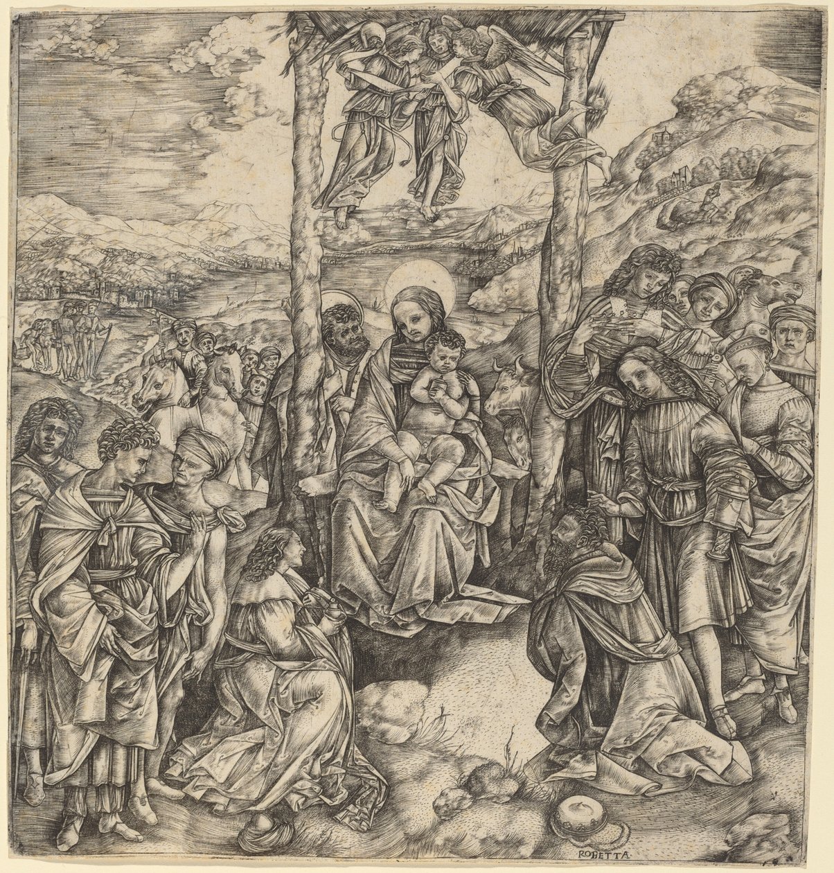The Adoration of the Magi by Cristofano Robetta
