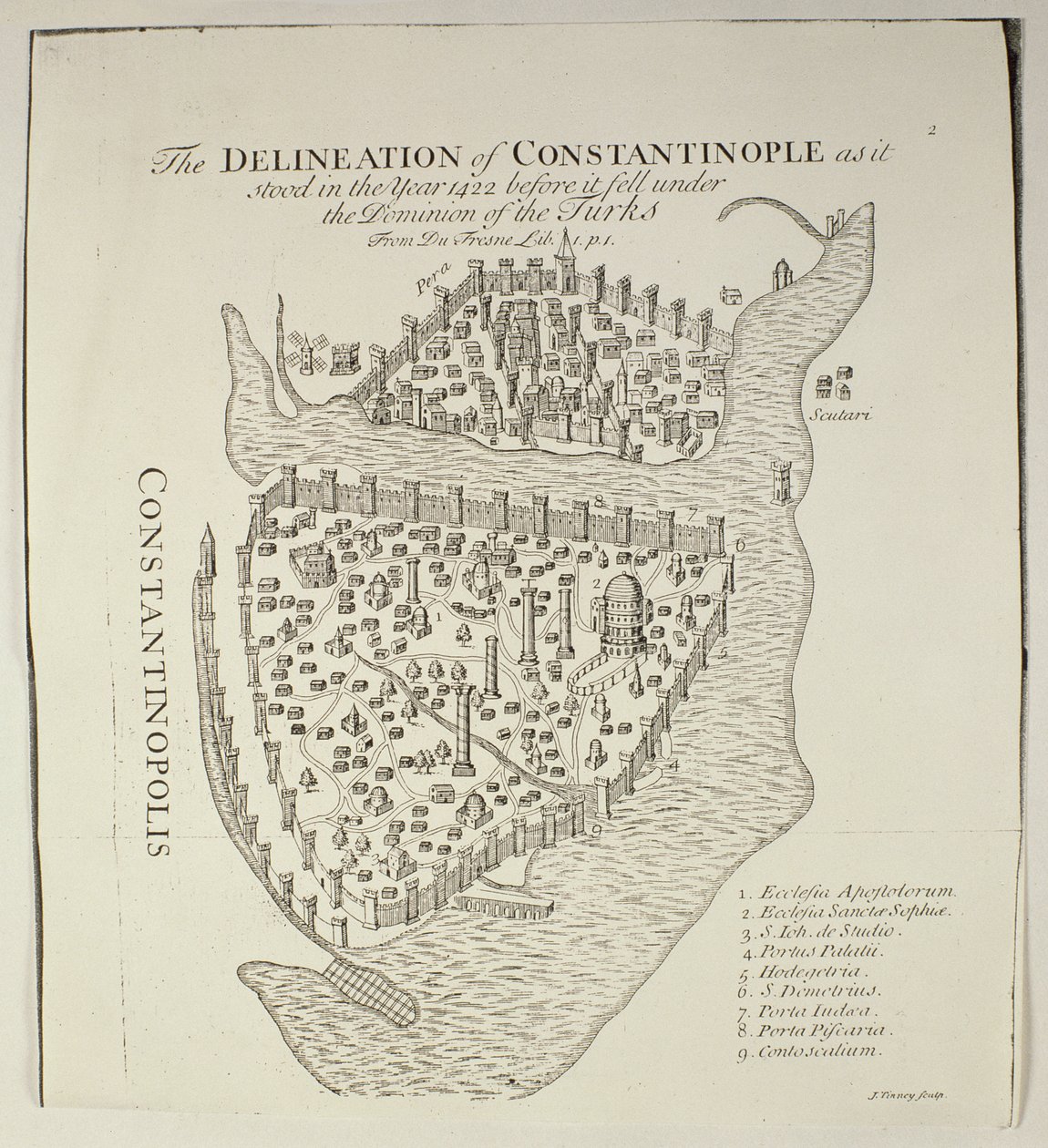 A map of Constantinople by Cristoforo Buondelmonti