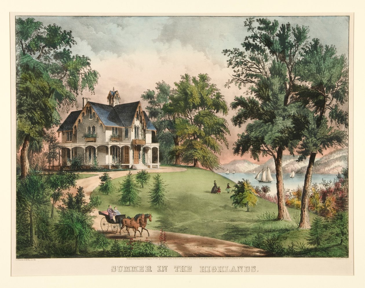 Summer in the Highlands by Currier and Ives