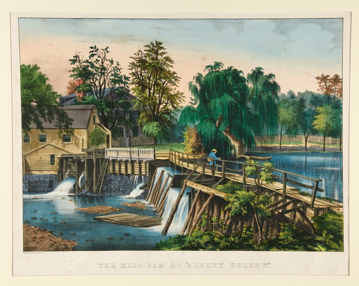 The Mill Dam by Currier and Ives