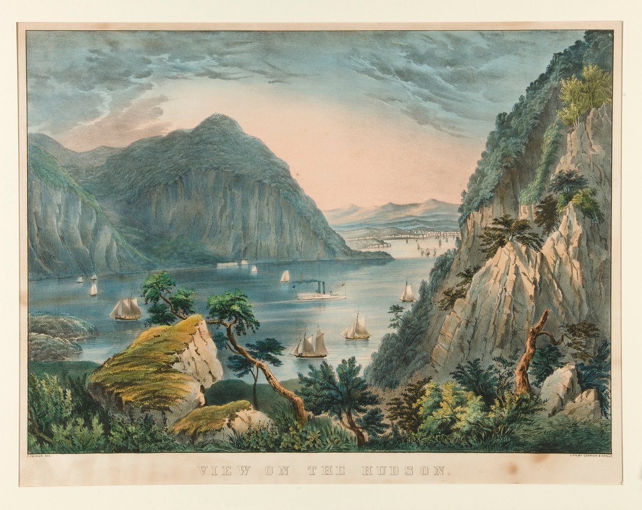 View on the Hudson by Currier and Ives