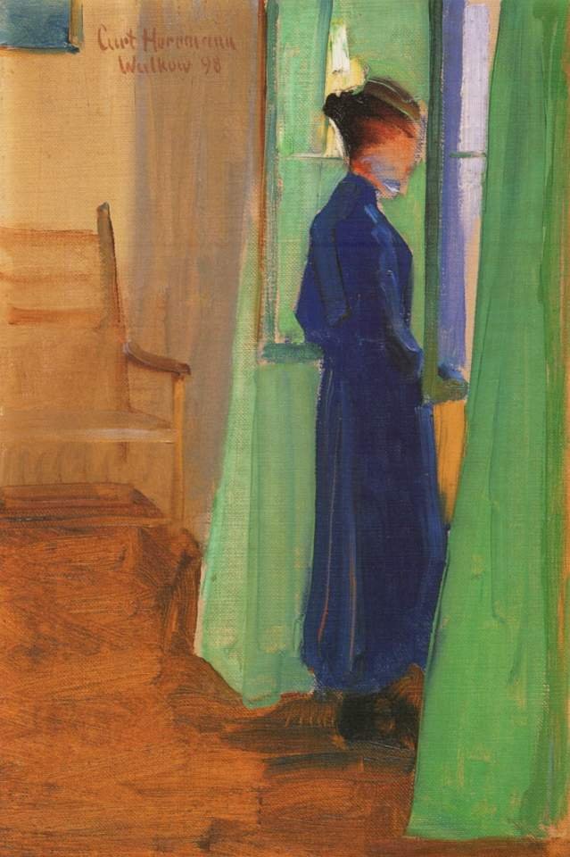 Sophie Herrmann at the Window in Wulkow by Curt Herrmann