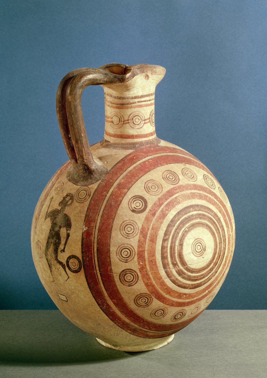 Oinochoe Decorated with Concentric Circles by Cypriot