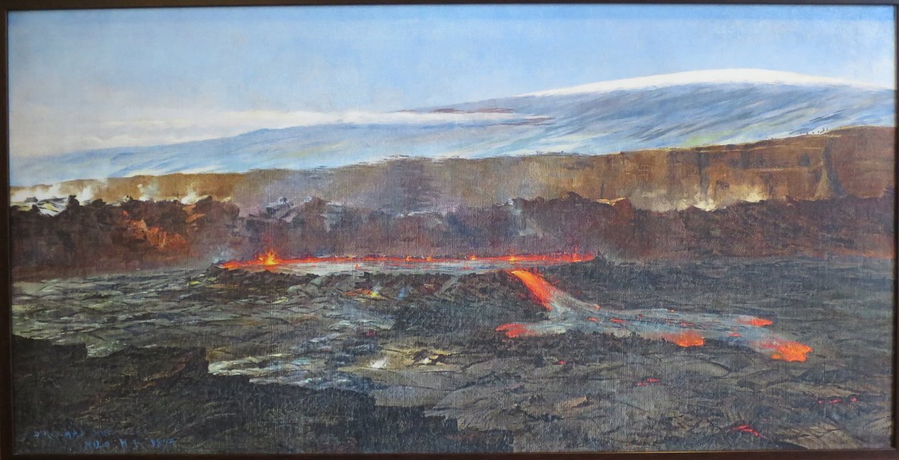 Eruption, Halemaumau Crater in Kilauea Caldera by D. Howard Hitchcock