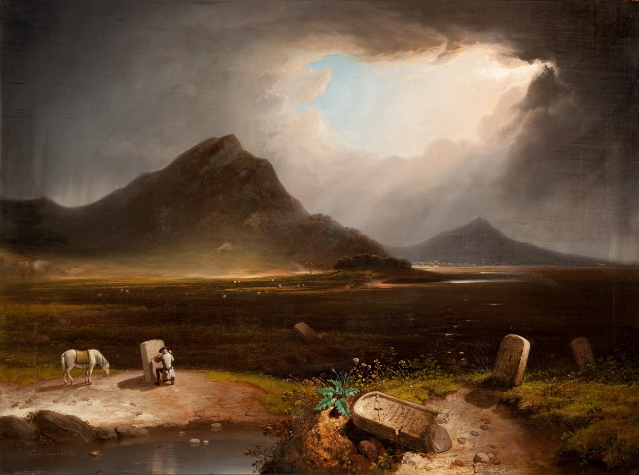 Extensive Landscape with Stonemason by Daniel M. Mackenzie
