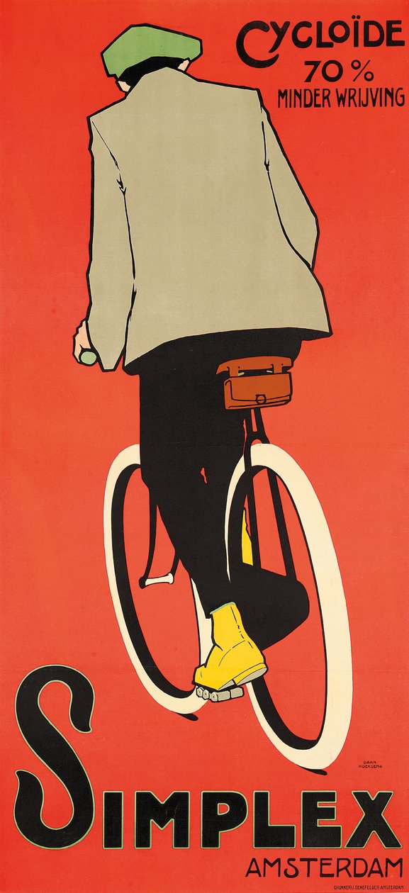 Poster advertising Simplex Amsterdam bicycles by Daniel Hoeksema