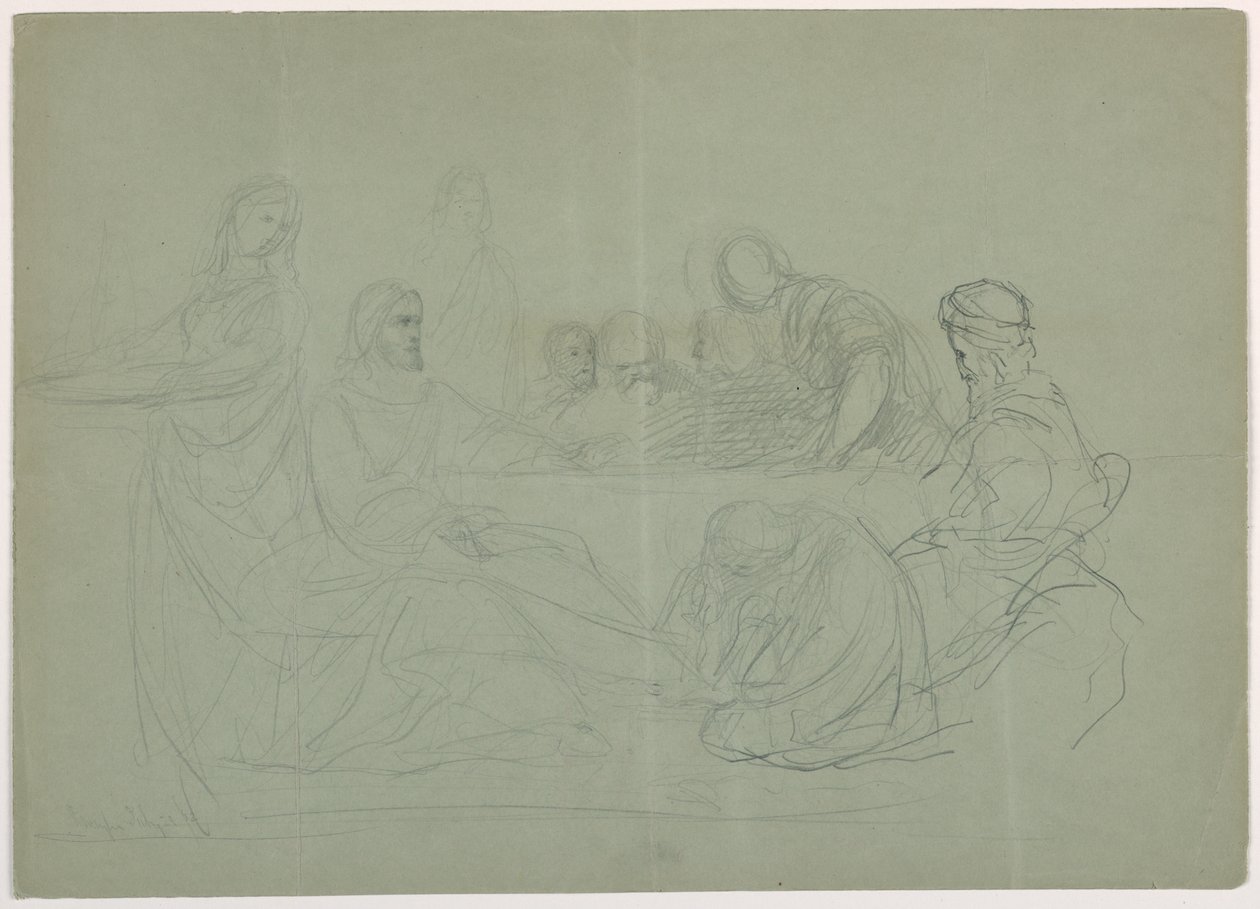 Mary Washing the Feet of Christ by Daniel Huntington