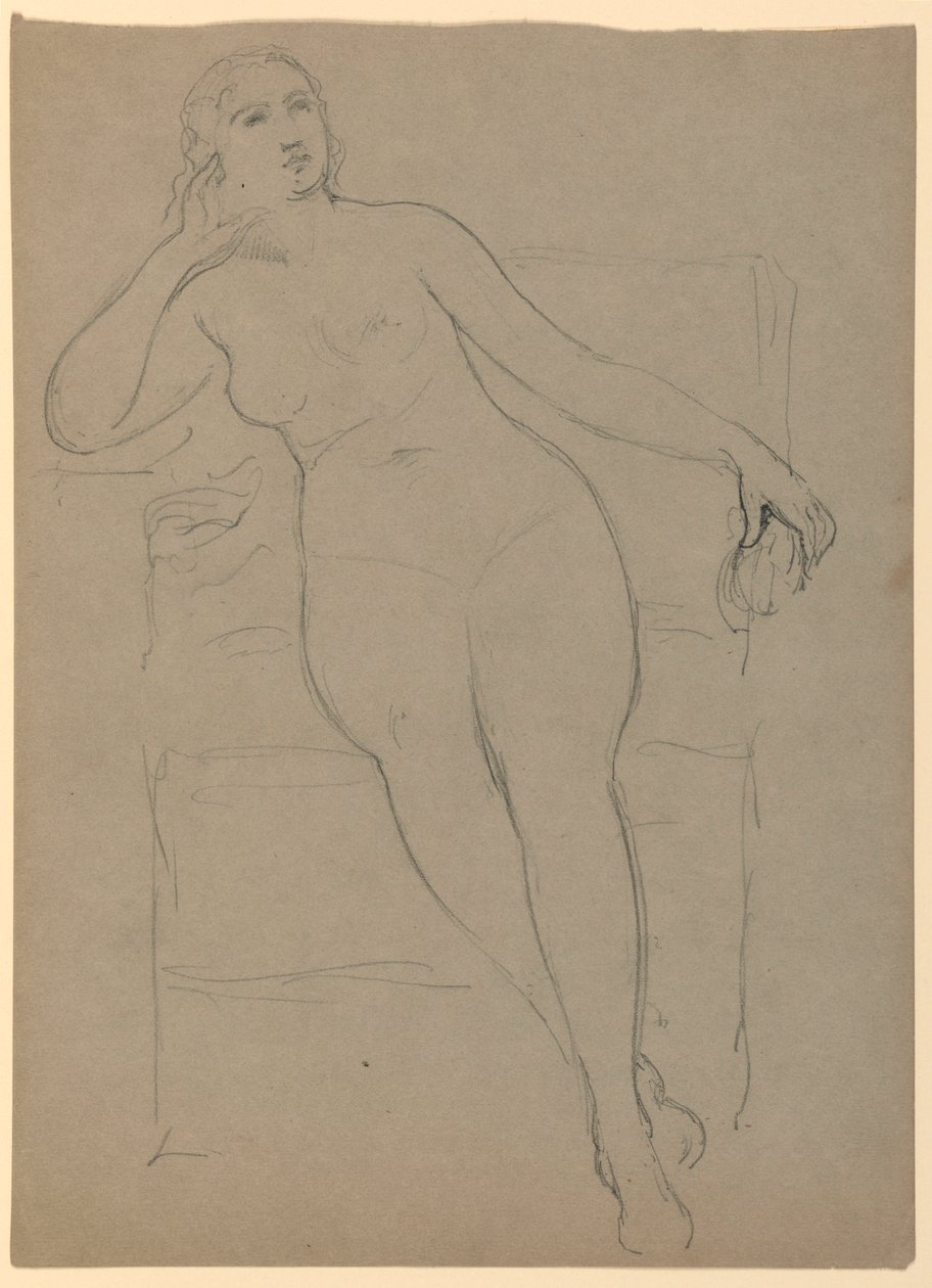 Seated Female Nude by Daniel Huntington