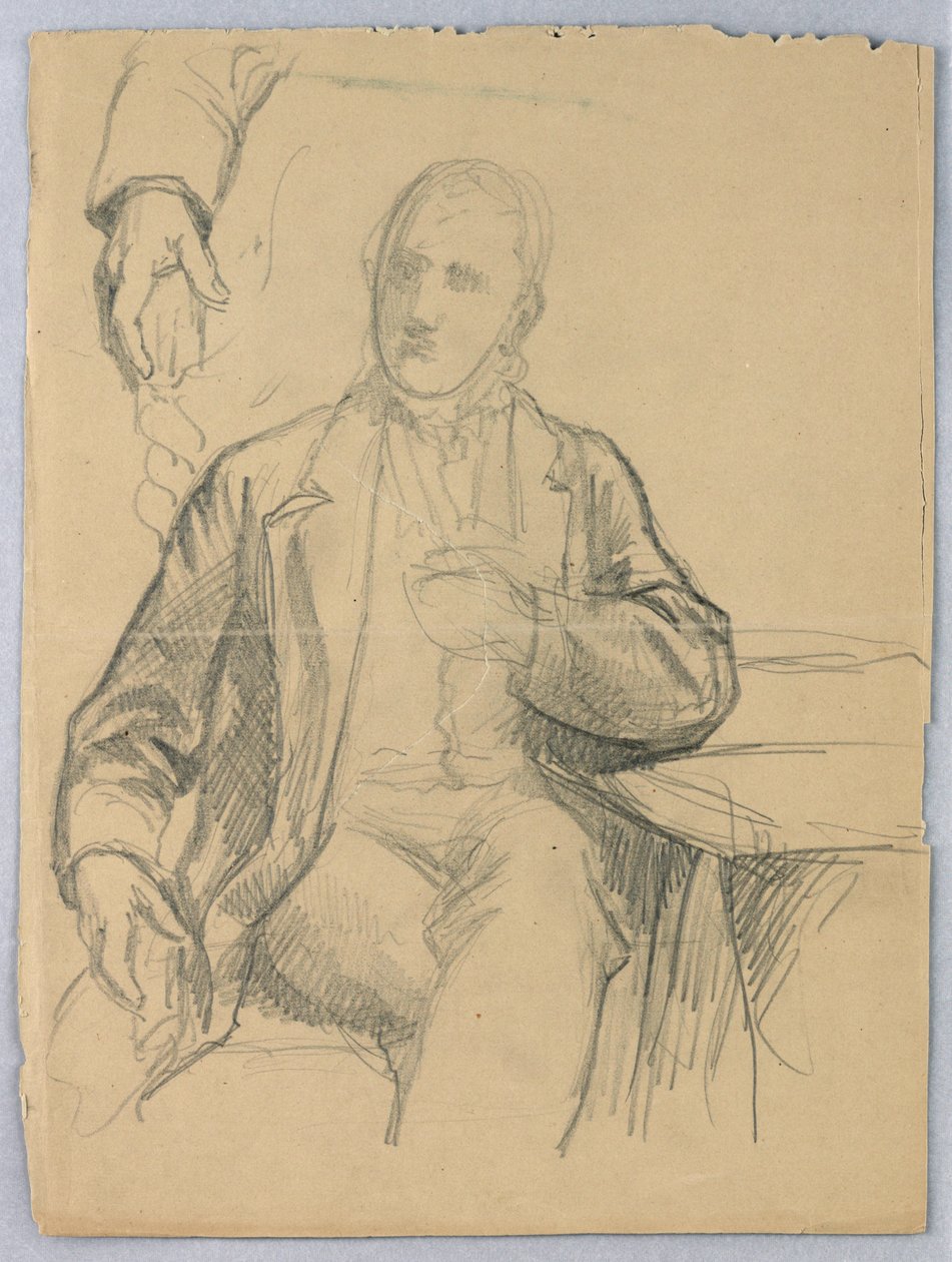 Sketch of Man Seated in Armchair by Daniel Huntington