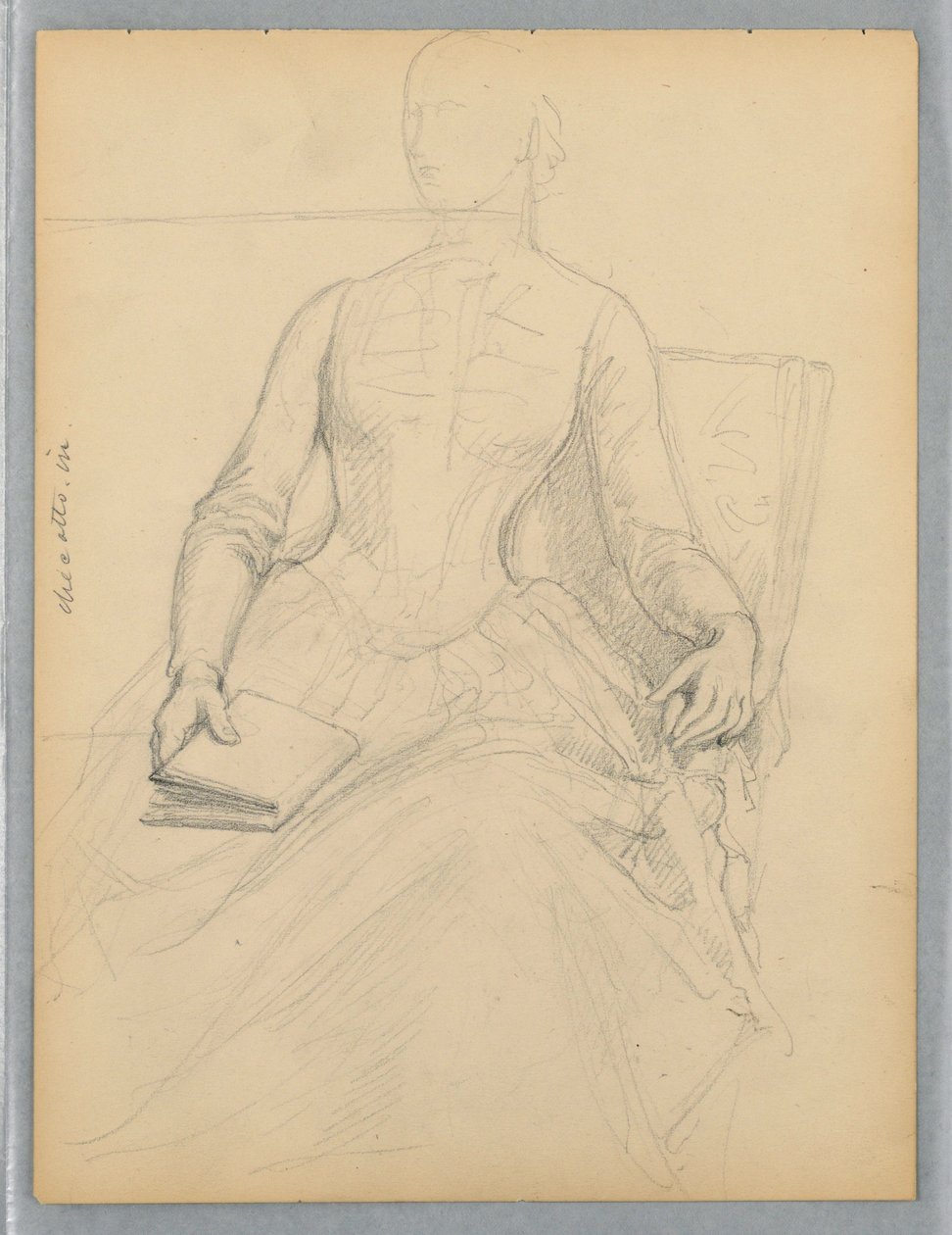 Sketch of Seated Woman by Daniel Huntington