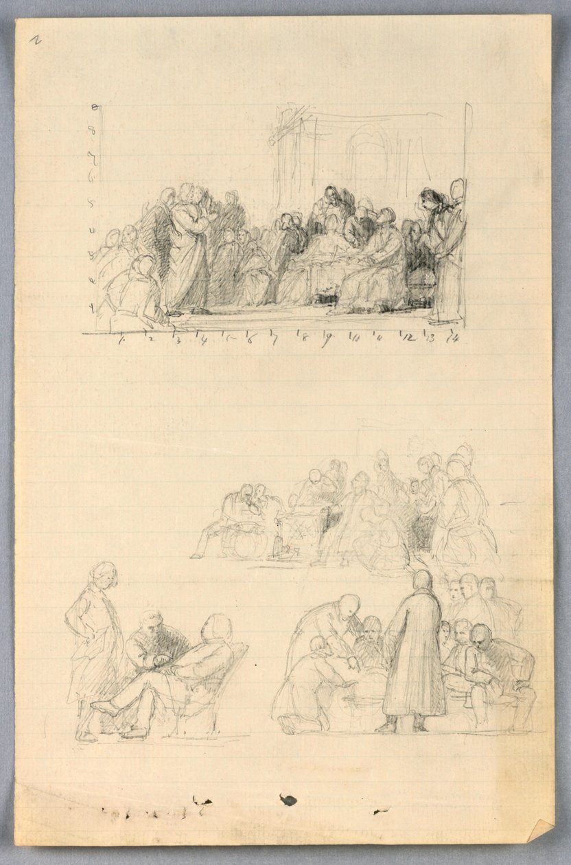 Study for "Scientific Group" by Daniel Huntington