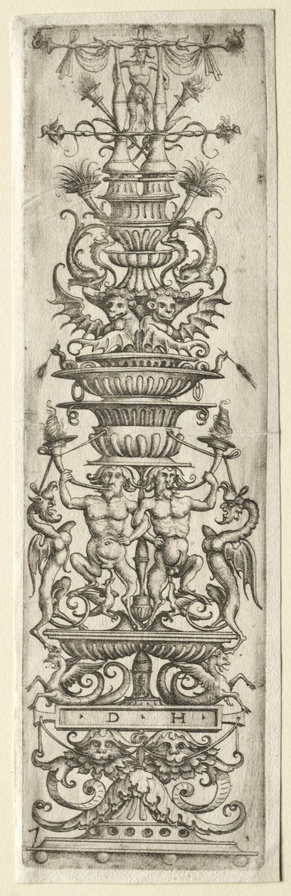 Ornament Fillet with Candelabre-Ornament by Daniel I Hopfer