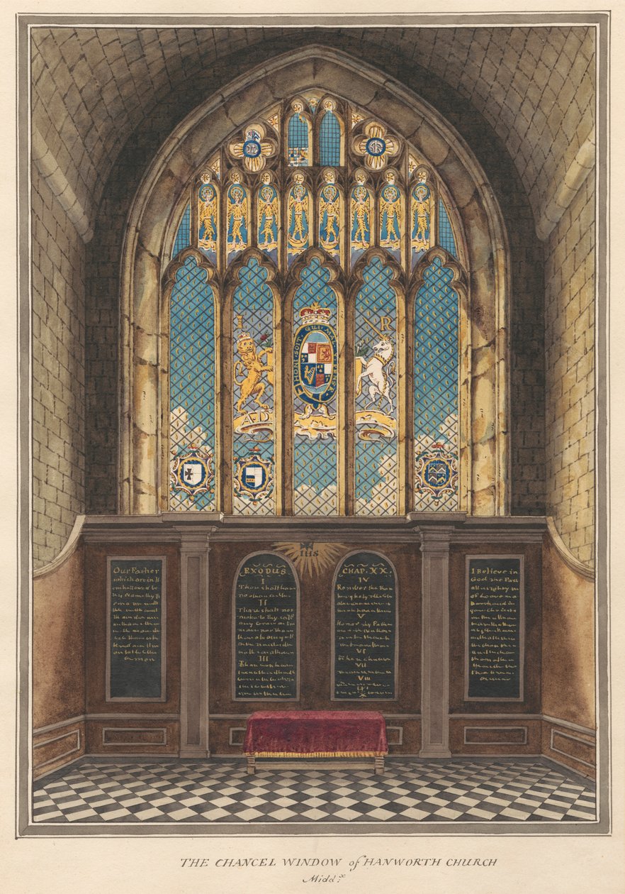 The Chancel Window of Hanworth Church by Daniel Lysons