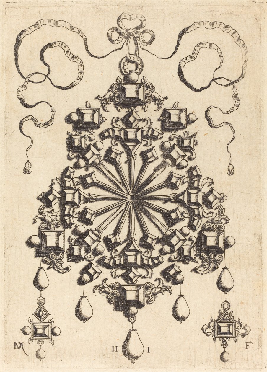 Large Pendant with Star at Centre by Daniel Mignot