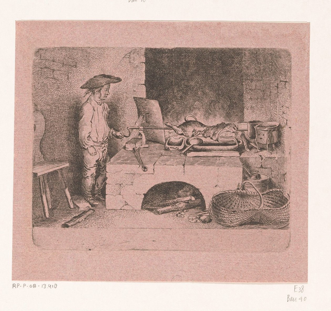Boy by the Spit by Daniel Nikolaus Chodowiecki