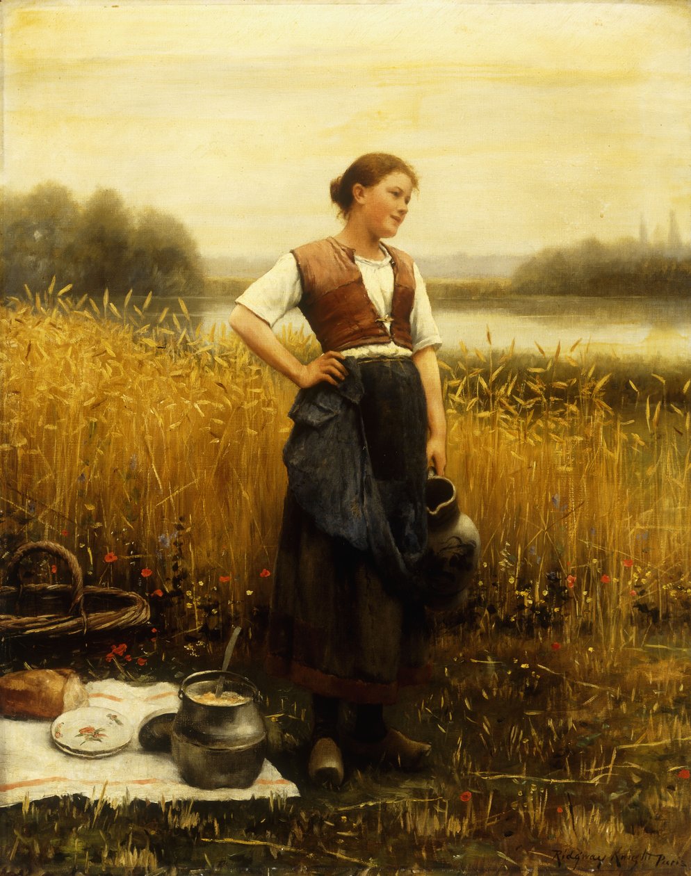 A Harvest Lunch by Daniel Ridgway Knight