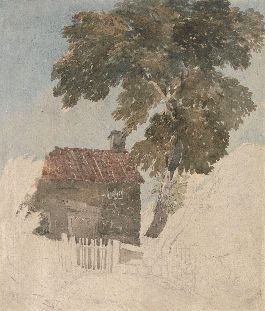 Cottage and Trees by David Cox