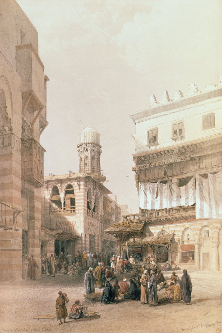Bazaar of the Coppersmiths, Cairo by David Roberts