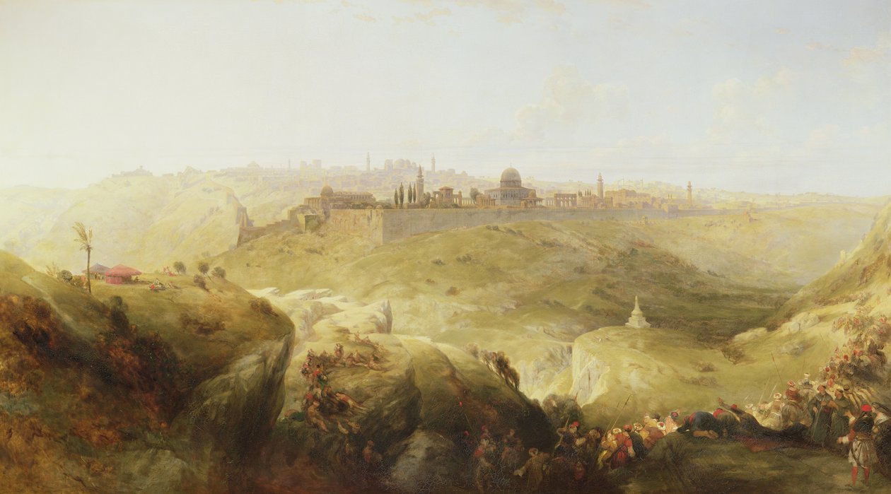 Pilgrims Approaching Jerusalem by David Roberts