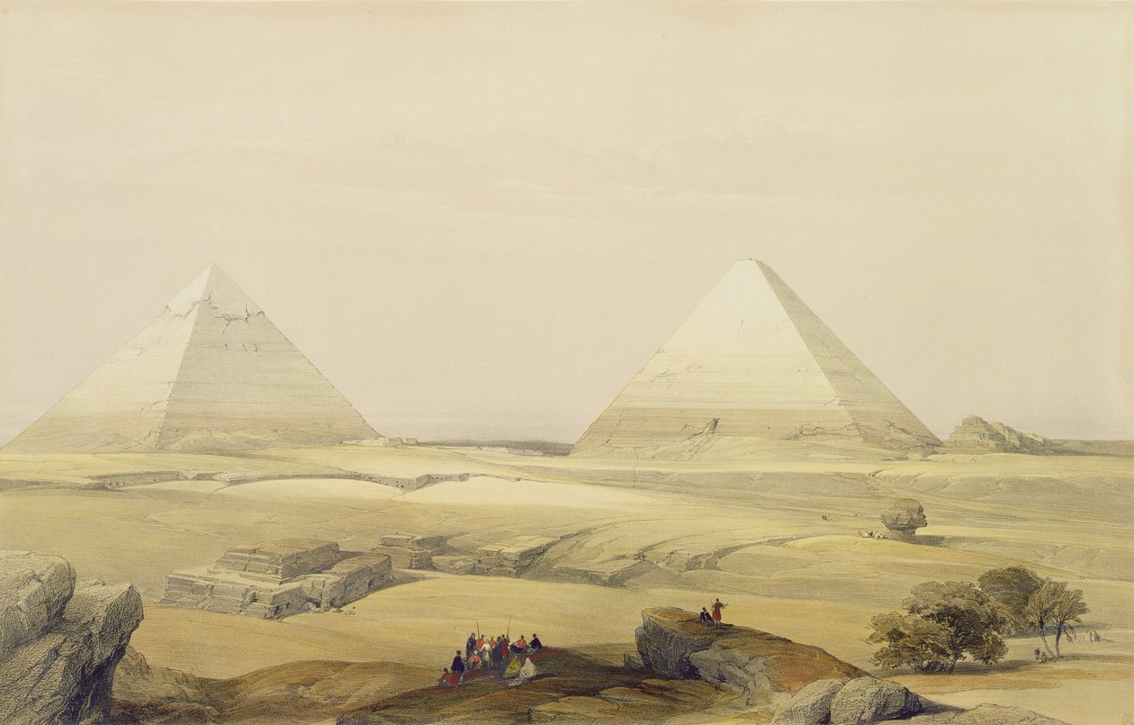 The Pyramids of Giza, from Egypt and Nubia, Vol.1 by David Roberts