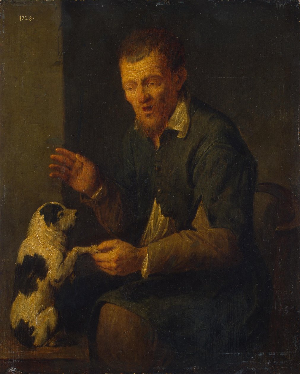 Peasant with a Dog by David Ryckaert
