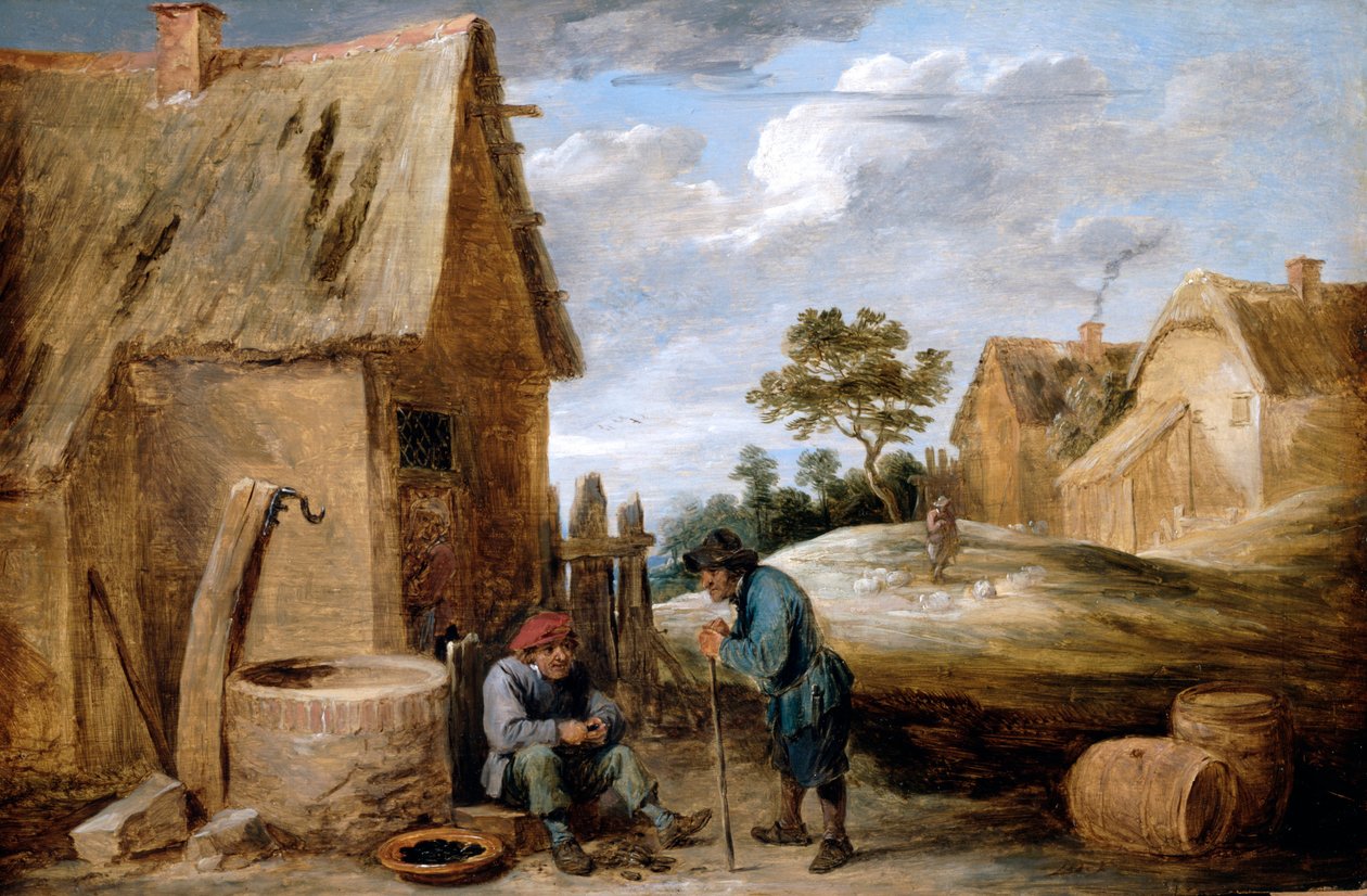 A Peasant Eating Mussels by David Teniers the Younger