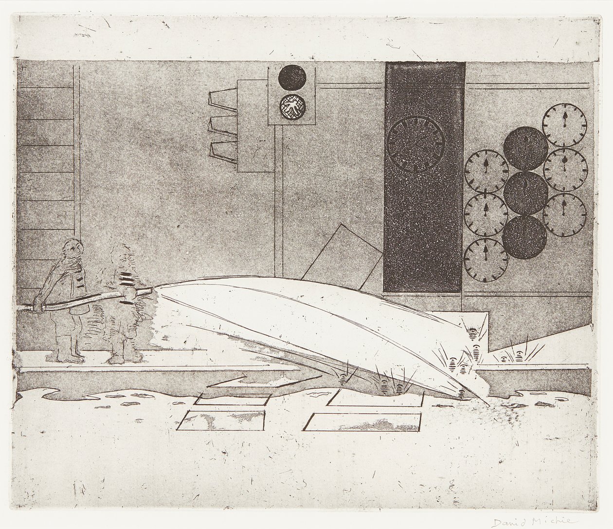 Washing the Street by David Alan Redpath Michie