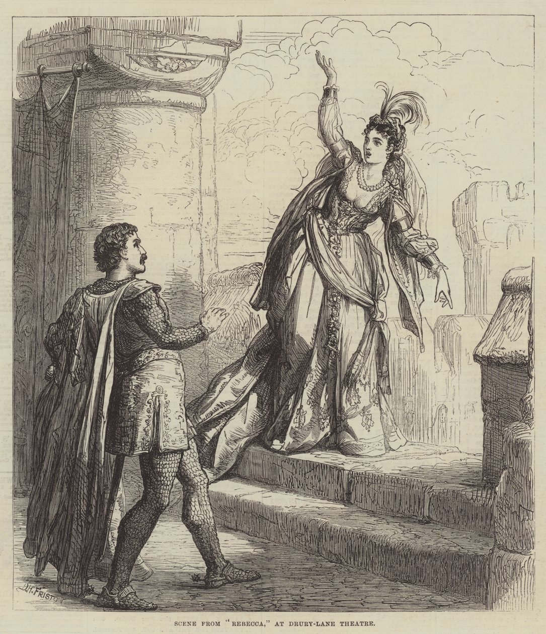 Scene from Rebecca, at Drury-Lane Theatre by David Henry Friston