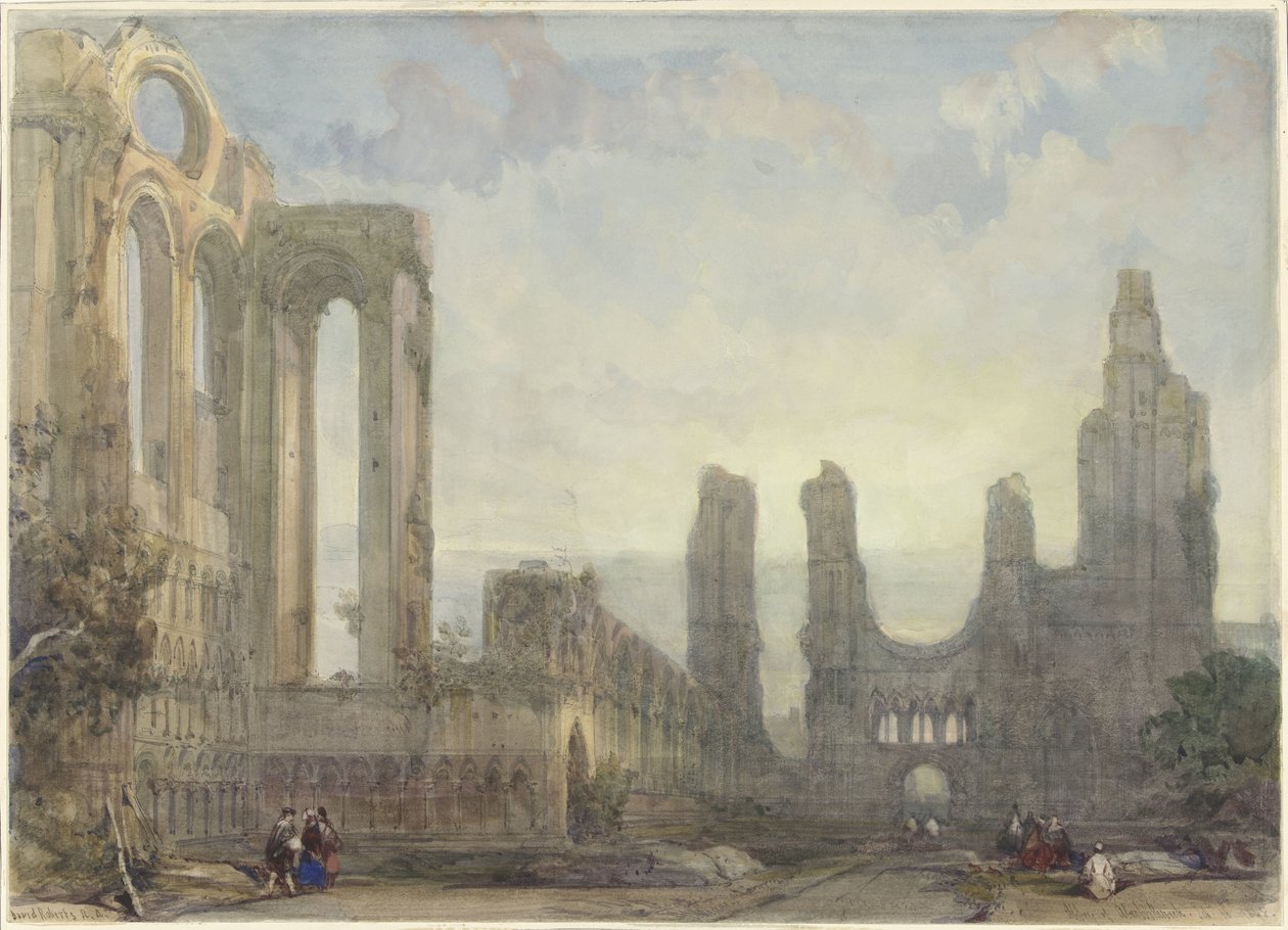 Abbey Ruins of Aberbrothwick at Evening by David Roberts