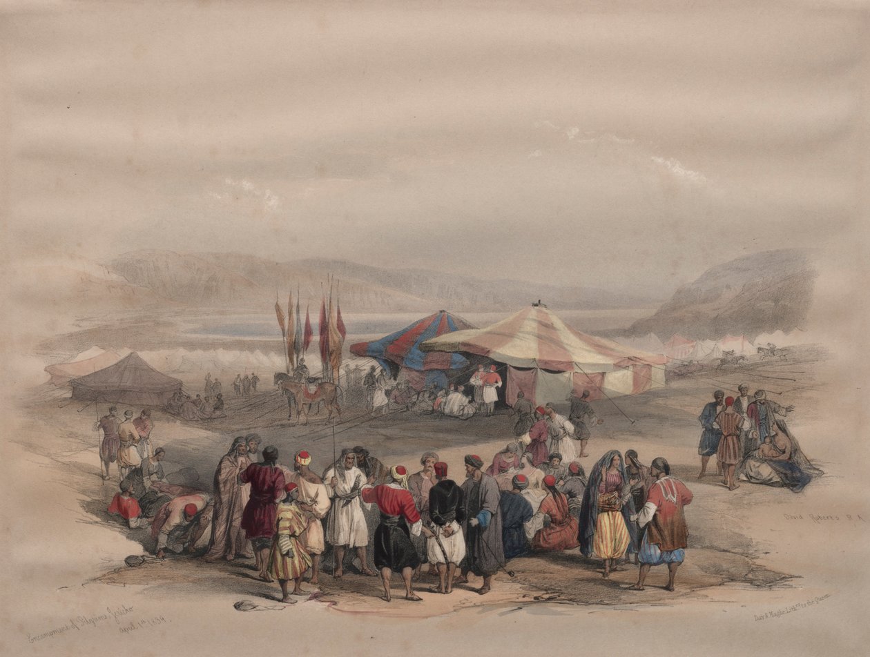 Encampment of Pilgrims, Jericho, 1839 by David Roberts