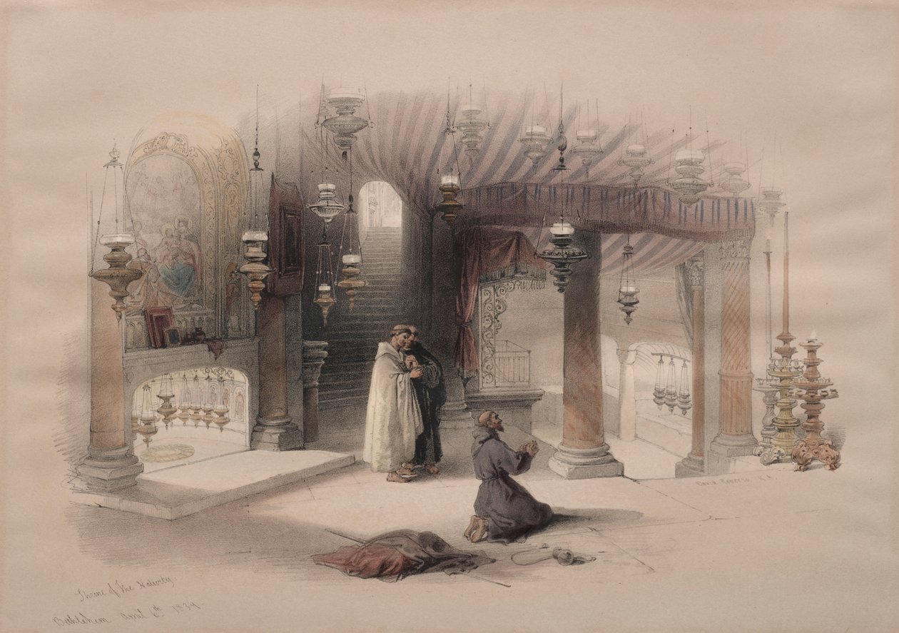 Shrine of the Nativity, Bethlehem by David Roberts