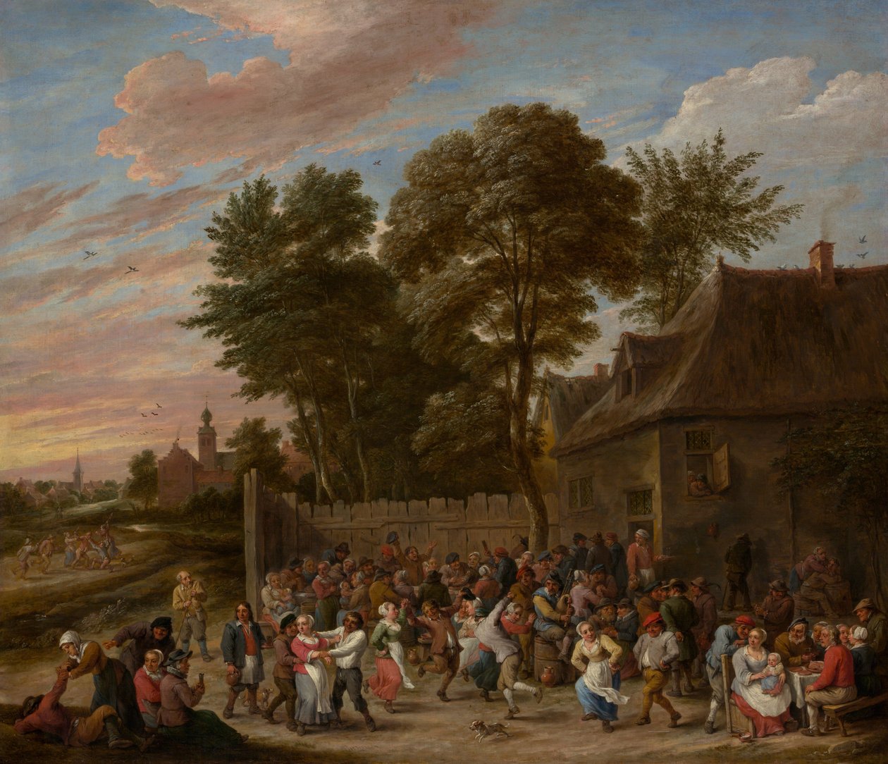Peasants Dancing and Feasting by David Teniers II