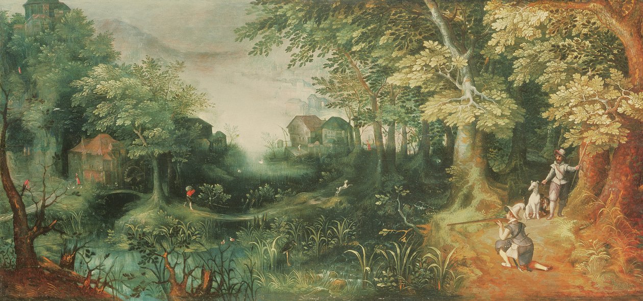 Landscape with Hunters by David Vinckboons