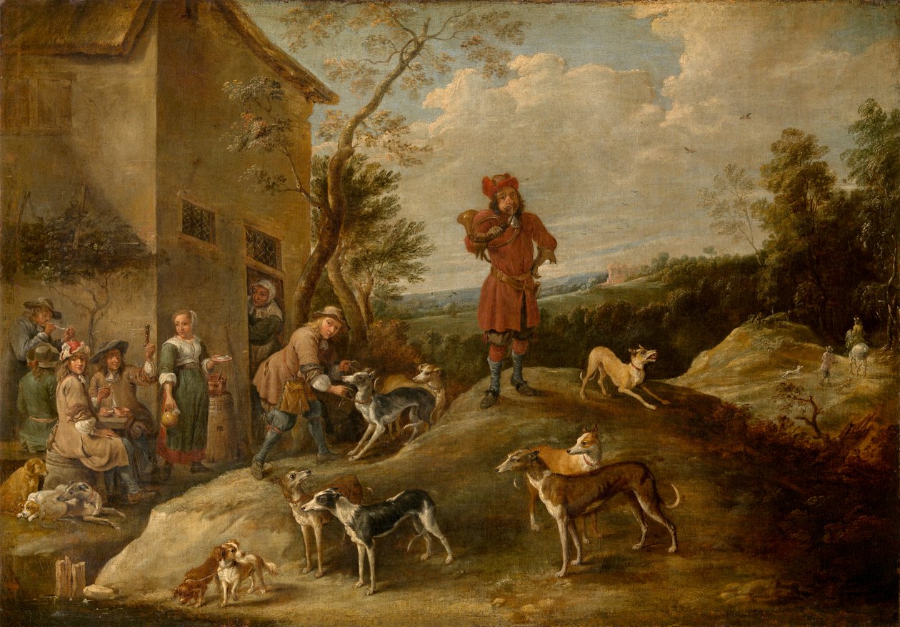 Resting Hunters by David the Younger Teniers