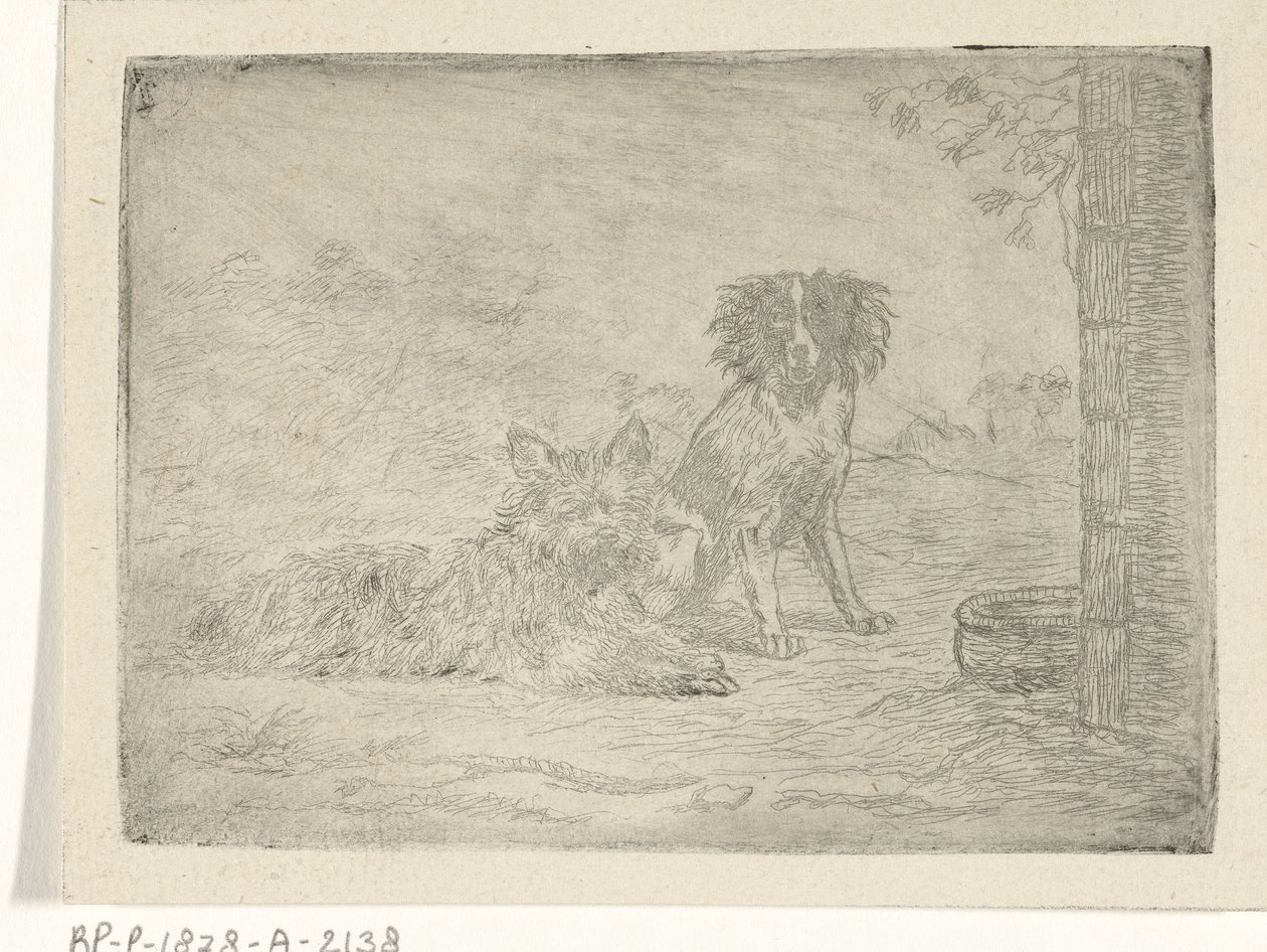 Two Dogs by David van der Kellen