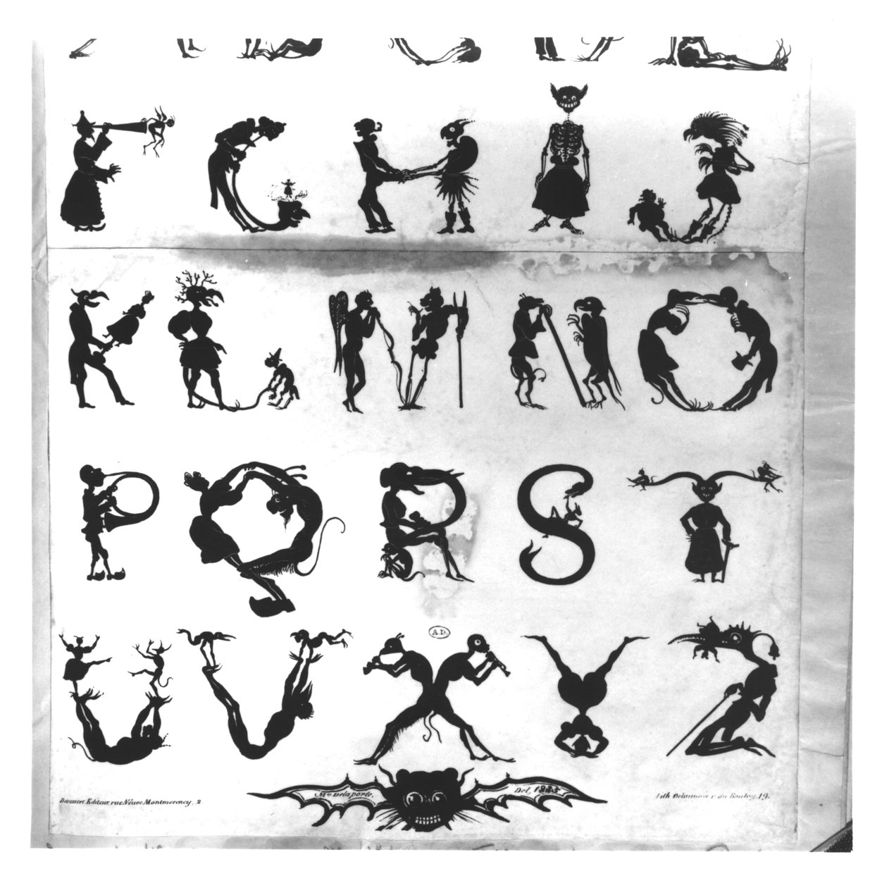 Devilish Alphabet, Engraved by Delannois (detail) by Delaporte