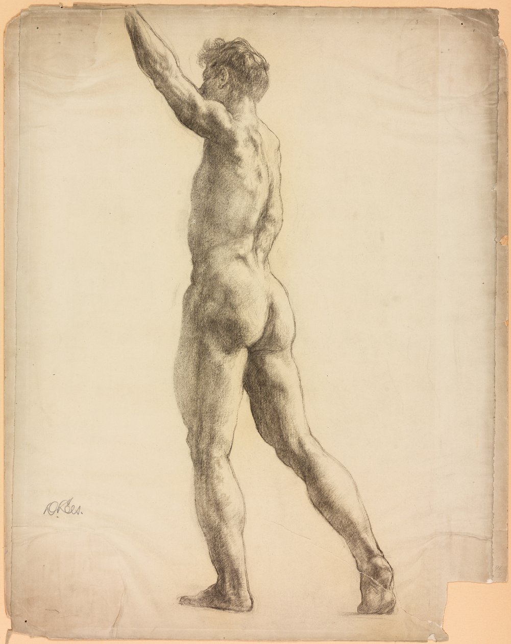 A Study of a Male Figure by Derwent Lees