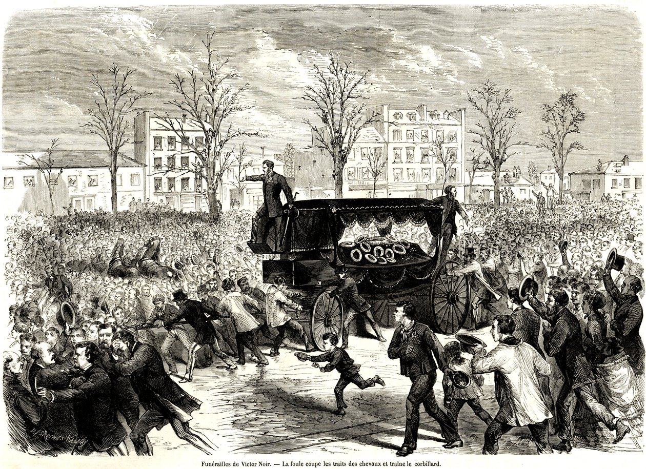 Funeral of Victor Noir by Desroches Valnay