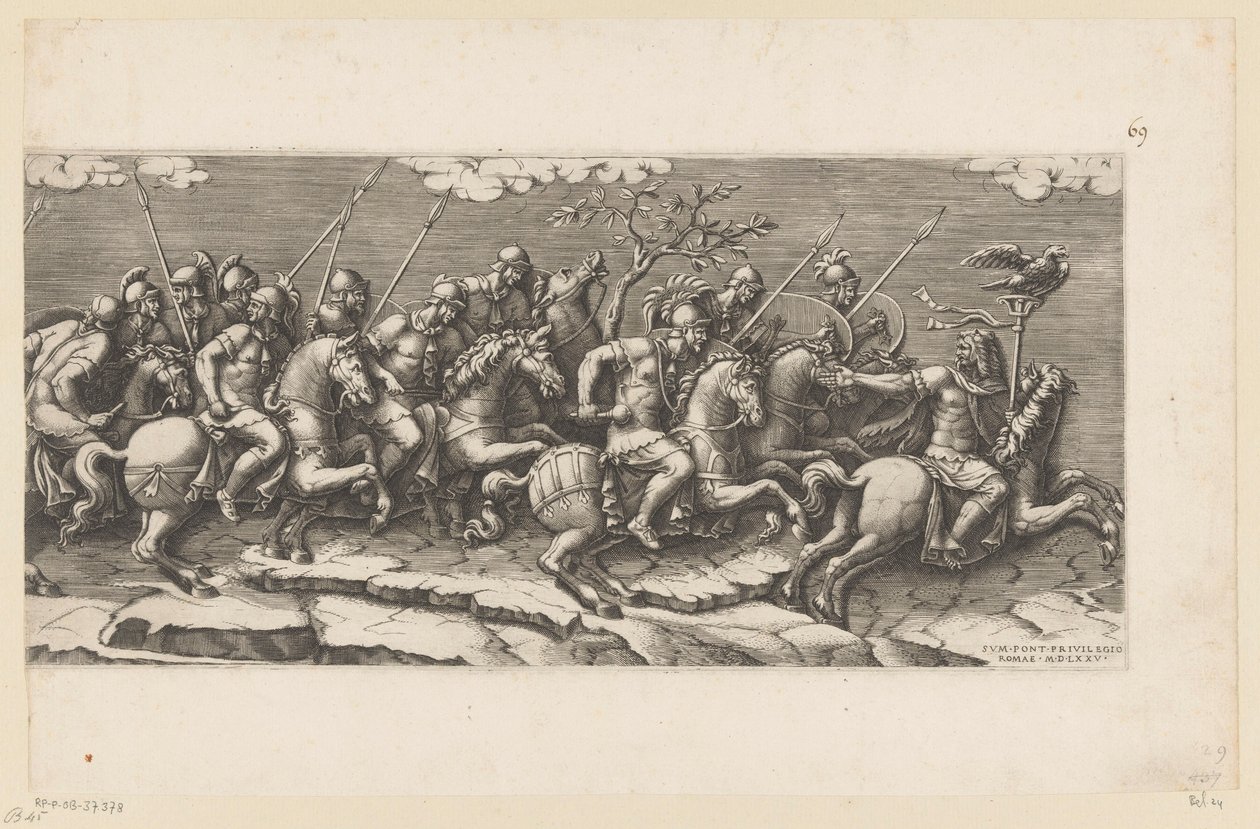 Procession of Armed Riders (Right Part) by Diana Mantuana
