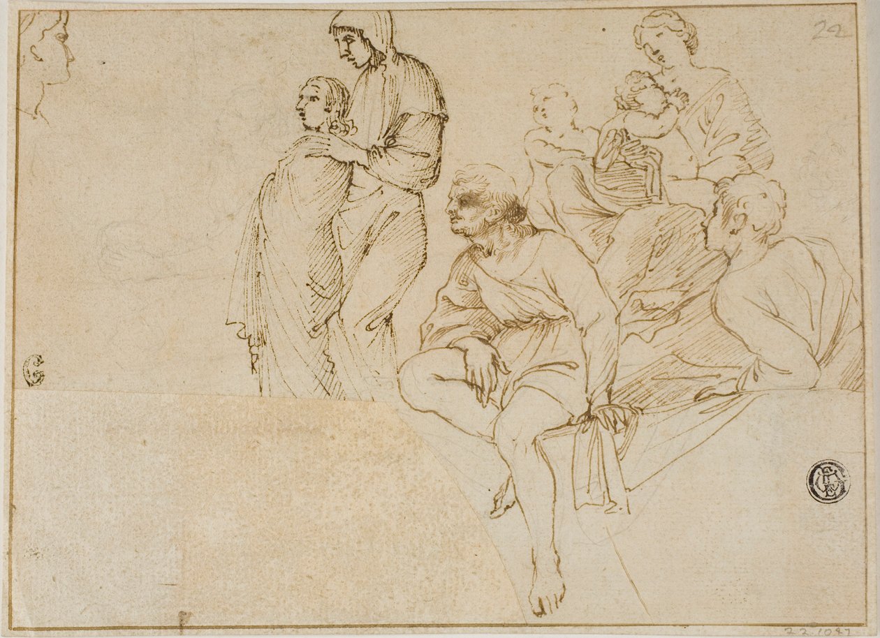 Figures on Balustrade by Domenichino