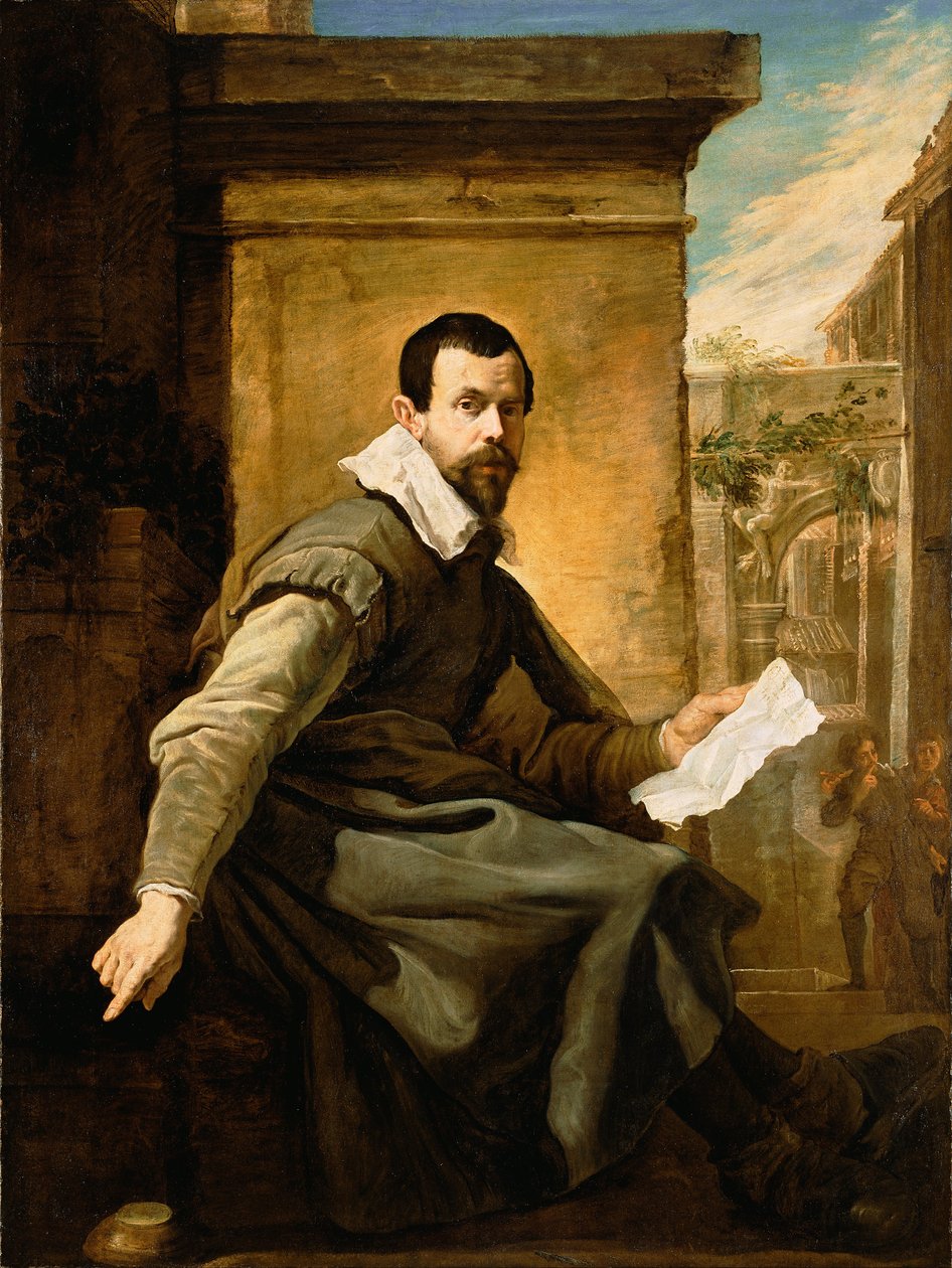 Portrait of a Man with a Sheet of Music by Domenico Fetti or Feti