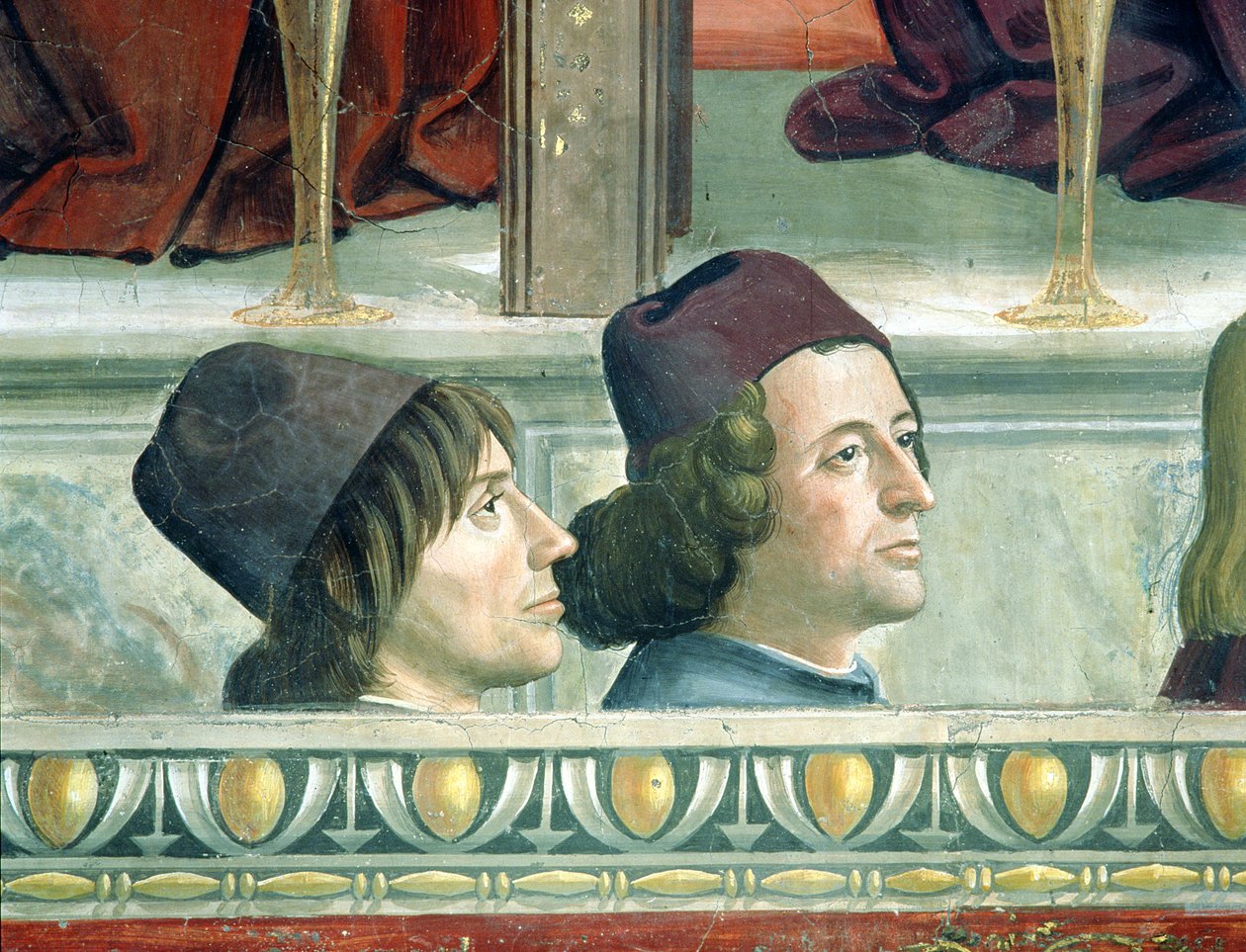 Portraits of Matteo Franco and Luigi Pulci from the Cycle of the Life of St. Francis by Domenico Ghirlandaio